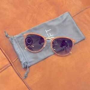 LOFT Pink rimmed gold sunnies